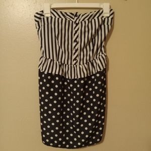 Hot & Delicious large strapless short dress